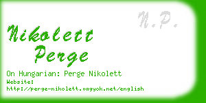 nikolett perge business card